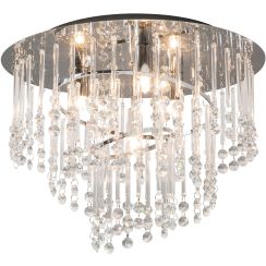 Zuma Line Terre lámpara de techo 4x25 W cromo-plata-cristal 19154M