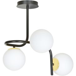 Emibig Ragnar lámpara de techo 3x10 W negro-oro 1032/3