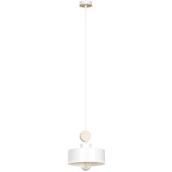Emibig Tuniso lámpara colgante 1x15 W blanco-madera 583/1