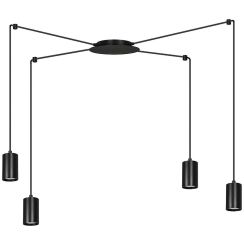 Emibig Traker lámpara colgante 4x8 W negro 524/4