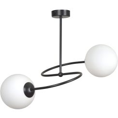 Emibig Selbi lámpara de techo 2x10 W negro-leche 734/2B