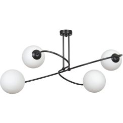 Emibig Selbi lámpara de techo 4x10 W negro-leche 734/4B