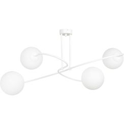 Emibig Selbi lámpara de techo 4x10 W blanco-leche 734/4W