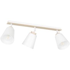 Emibig Atlas lámpara de techo 3x15 W blanco-madera 724/3
