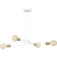 Emibig Vesio lámpara colgante 4x15 W blanco-oro 786/4