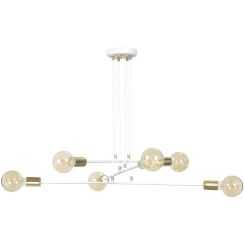 Emibig Vesio lámpara colgante 6x15 W blanco-oro 786/6