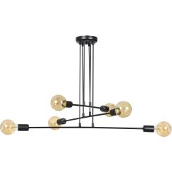 Emibig Multipo lámpara colgante 6x15 W negro 696/6