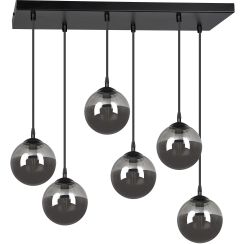 Emibig Cosmo lámpara colgante 6x10 W negro-grafito 712/6