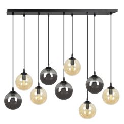 Emibig Cosmo lámpara colgante x10 W negro-ámbar-grafito 714/9M1