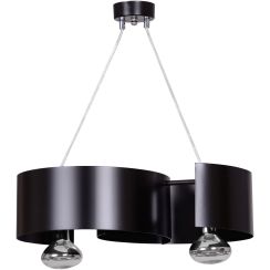 Emibig Vixon lámpara colgante 2x15 W negro-cromo 284/2