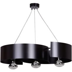 Emibig Vixon lámpara colgante 3x15 W negro-cromo 284/3