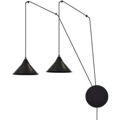 Emibig Abramo lámpara colgante 2x15 W negro 160/2