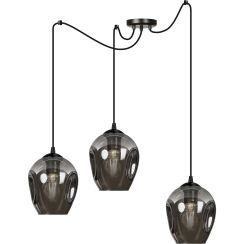Emibig Level lámpara colgante 3x15 W negro-grafito 757/3