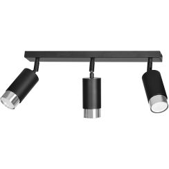 Emibig Hiro lámpara de techo 3x8 W negro-cromo 964/3