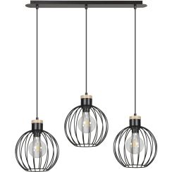 Emibig Barbado lámpara colgante 3x15 W negro 754/3
