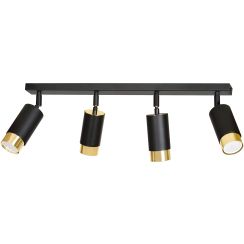 Emibig Hiro lámpara de techo 4x8 W negro-oro 965/4