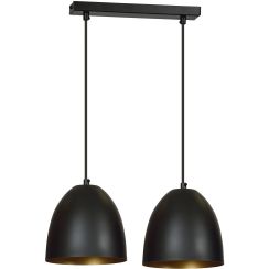 Emibig Lenox lámpara colgante 2x15 W negro-oro 410/2