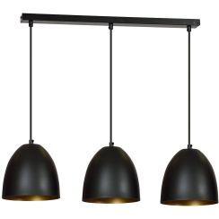 Emibig Lenox lámpara colgante 3x15 W negro-oro 410/3