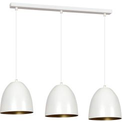 Emibig Lenox lámpara colgante 3x15 W blanco-oro 411/3