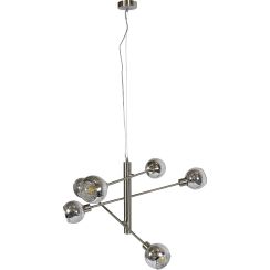 Candellux Migo lámpara colgante 6x10 W cromo 36-72528