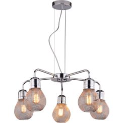 Candellux Gliva lámpara colgante 5x60 W cromo 35-58669