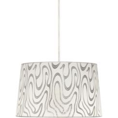 Candellux Tiger lámpara colgante 1x60 W blanco-plata 31-94462