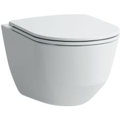 Laufen Pro A taza de inodoro con asiento de cierre suave suspendido sin reborde blanco brillante H8609560000001