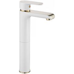 Rea Bloom grifo para lavabo de pie blanco-oro REA-B9931