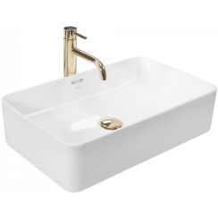 Rea Berta lavabo 56x35.5 cm rectangular sobre encimera blanco REA-U5055