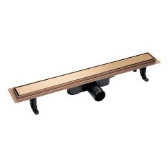 Laveo Basso desagüe lineal con rejilla 60 cm dorado COB860D