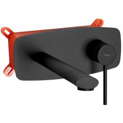 Rea Oval grifo para lavabo empotrado negro REA-B8860