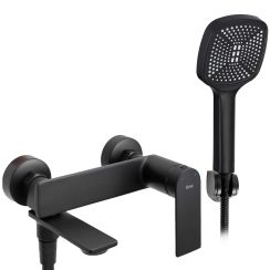 Rea Storm grifo de bañera y ducha a pared negro REA-B9989