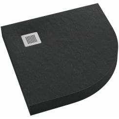 Schedpol New Horizons Black Stone plato de ducha semicircular 90x90 cm negro 3.3304/C/ST-M2