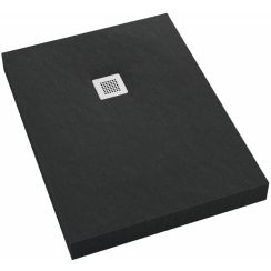 Schedpol New Horizons Black Stone plato de ducha rectangular + rejilla 120x100 cm negro 3.3325/C/ST-M2