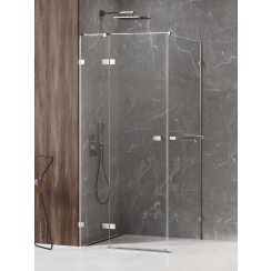 New Trendy Avexa cabina de ducha 80x70 cm rectangular cromo brillo/vidrio transparente EXK-2383