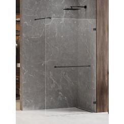 New Trendy Avexa Black ścianka prysznicowa walk-in 120 cm czarny mat/szkło przezroczyste EXK-2672