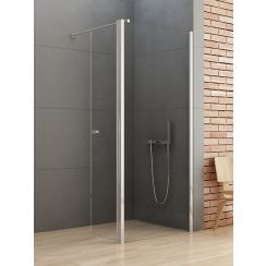 New Trendy New Soleo mampara de ducha walk-in 80 cm cromo brillante/vidrio transparente K-0342
