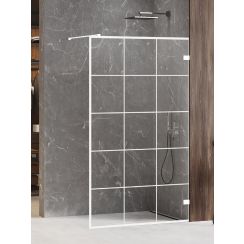 New Trendy Avexa White ścianka prysznicowa walk-in 140 cm biały mat/szkło przezroczyste EXK-2989
