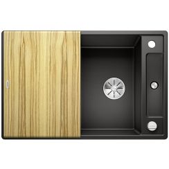 Blanco Axia III 45 S fregadero de granito 78x51 cm negro 525841
