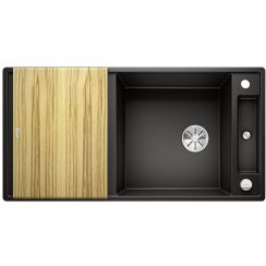 Blanco Axia III XL 6 S fregadero de granito 100x51 cm negro 525858