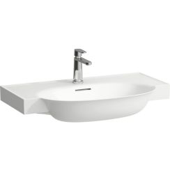 Laufen The New Classic lavabo 80x48 cm semicircular clásico-para mueble blanco H8138557571081