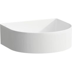 Laufen Sonar lavabo 41x36.5 cm semicircular sobre encimera blanco mate H8123437571121