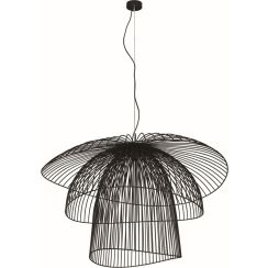 Kaja Plaza lámpara colgante 1x60 W negro KP-12