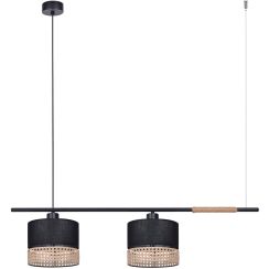 Kaja Vimbo lámpara colgante 2x40 W negro-beige K-4366