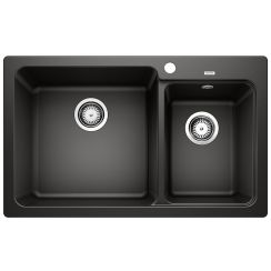 Blanco Naya 8 fregadero de granito 81.5x50 cm negro 525944
