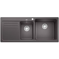 Blanco Naya 8 S fregadero de granito 116x50 cm gris/grafito/ónix 525780