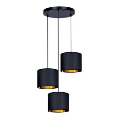 Kaja Auro lámpara colgante 3x40 W negro-oro K-4326