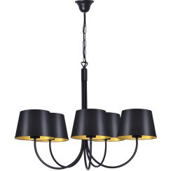 Kaja Sasto lámpara colgante 1x40 W negro-oro K-4336
