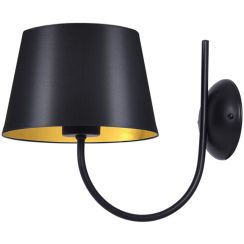 Kaja Sasto lámpara de pared 1x40 W negro-oro K-4337