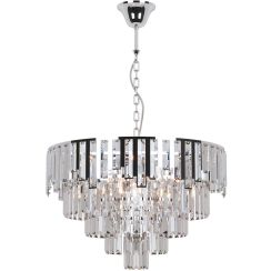 Kaja Cameron lámpara colgante x40 W plata-cristal K-8177